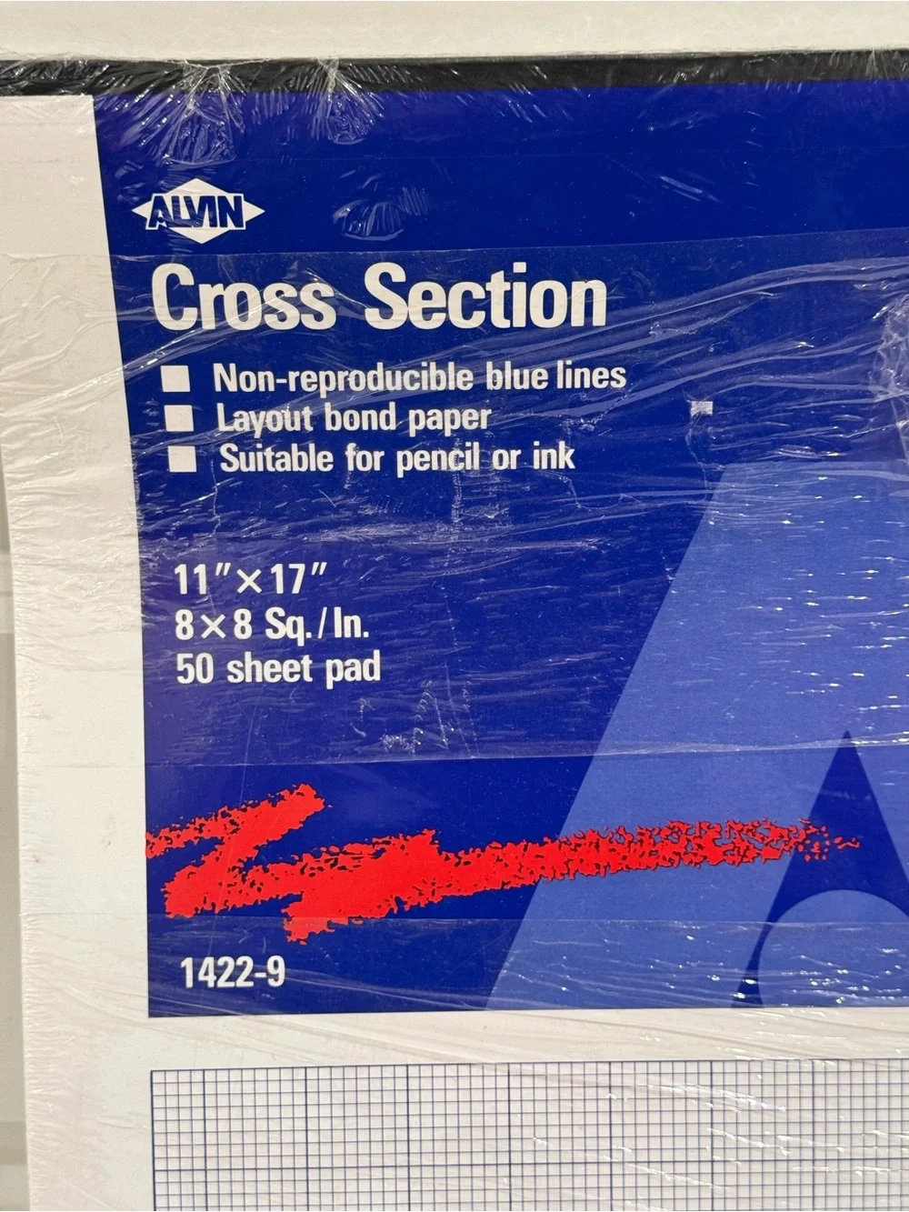NEW Alvin Blue Cross Section Grid Pad - 11